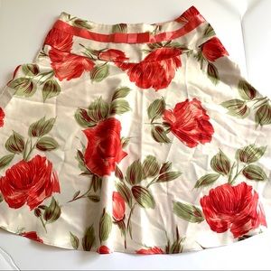 Arden B Floral Poly Satin Circle Skirt Drop Waist